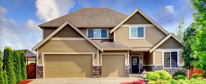 a home with a clear weather