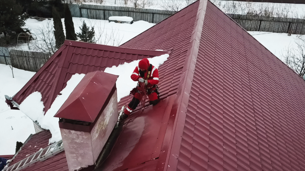 Roof Snow Removal in Fitchburg, MA (2)