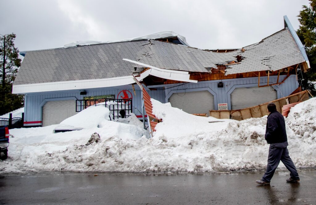 Roof Damage After Snowstorm