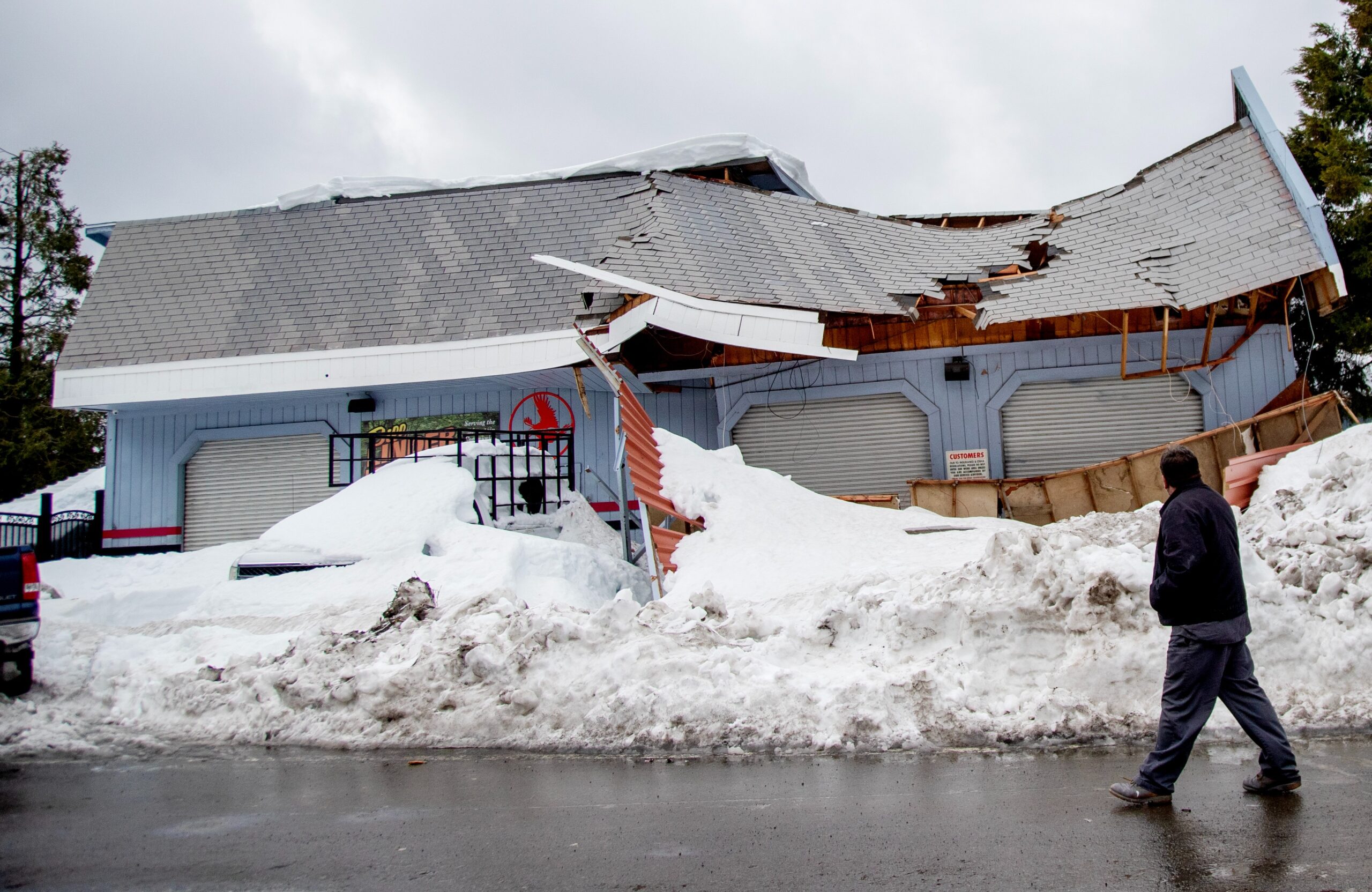 Roof Damage After Snowstorm