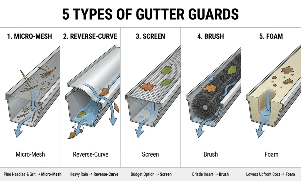 Diagram comparing all 5 guard types
