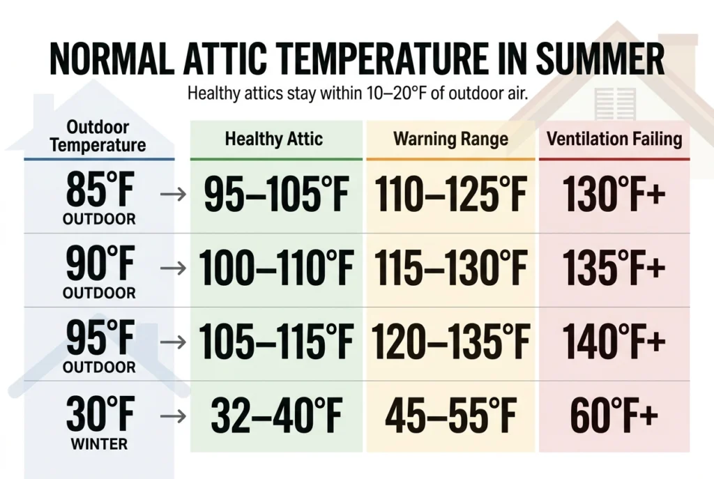 normal-attic-temperature-in-summer-chart
